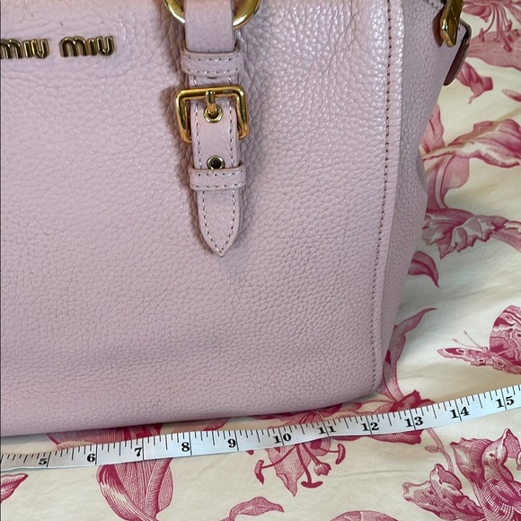 Miu Miu Pink Pebbled Leather Handbag - Picture 13 of 14